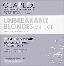 Zestaw - Olaplex Unbeakable Blondes Mini Kit (elixir/40ml + elixir/30ml + shm/20ml + mask/20ml) — Zdjęcie N1