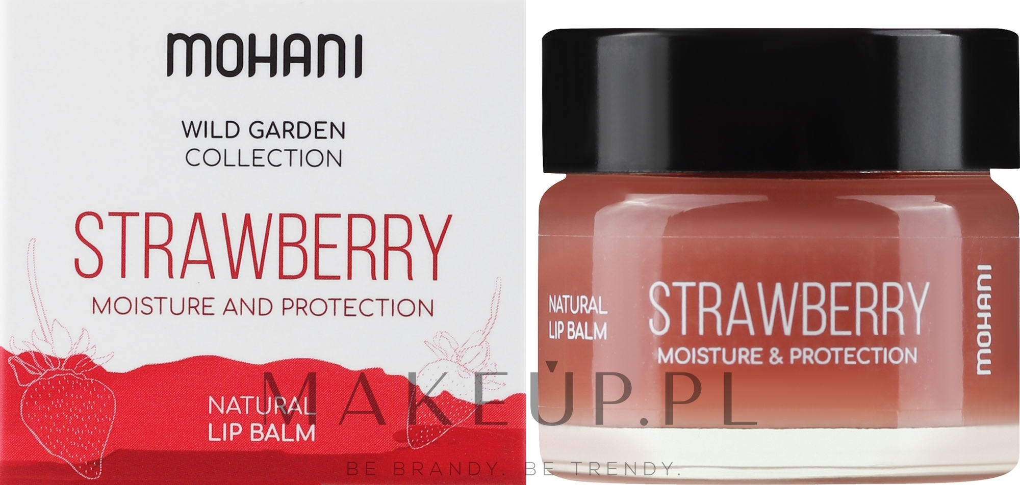 Balsam do ust z masłem shea - Mohani Strawberry Moisturizing And Protecting Lip Balm — Zdjęcie 15 ml