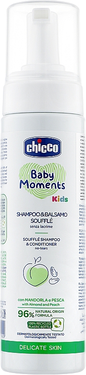 Szampon i odżywka w piance No Tears - Chicco Baby Moments Kids — Zdjęcie N6