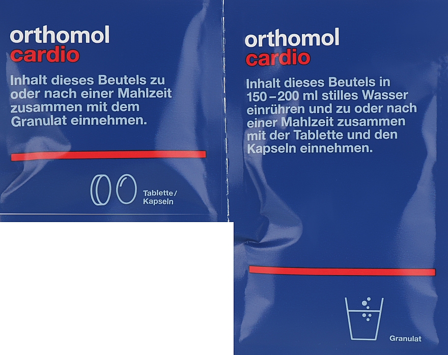 Witaminy na serce i stawy, proszek + kapsułki + tabletki - Orthomol Cardio — Zdjęcie N2