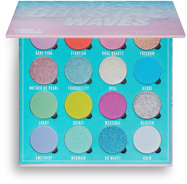 Paleta cieni do powiek, 16 odcieni - Makeup Obsession Crystal Waves Eyeshadow Palette — Zdjęcie N1