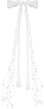 Kup Ozdoba do włosów, FA-5744, biała z kokardką i koralikami - Donegal