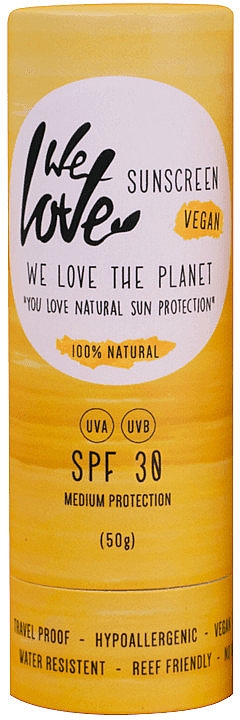 Naturalny krem w sztyfcie do opalania - We Love The Planet Natural Sunscreen Stick SPF 30 — Zdjęcie N1