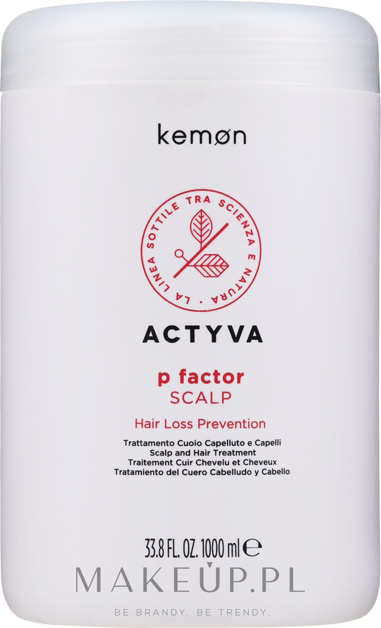 Preparat do skóry głowy przeciw wypadaniu włosów - Kemon Actyva P Factor Scalp — Zdjęcie 1000 ml