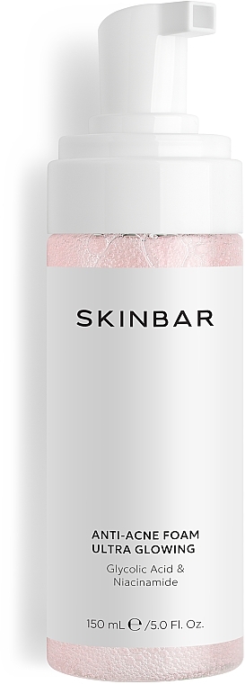 Pianka przeciwtrądzikowa z kwasem glikolowym i niacynamidem - SKINBAR Glycolic Acid & Niacinamide Face Foam — Zdjęcie N2