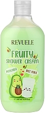 Owocowy krem pod prysznic Awokado i mleko ryżowe - Revuele Fruity Shower Cream Avocado and Rice Milk — Zdjęcie N1