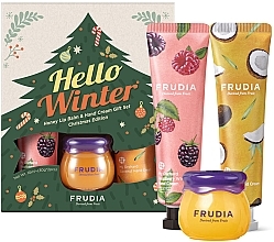 Kup Zestaw - Frudia Hello Winter Honey Lip & Hand Cream Gift Set Christmas Edition (lip/balm/10ml + h/cr/2x30g)