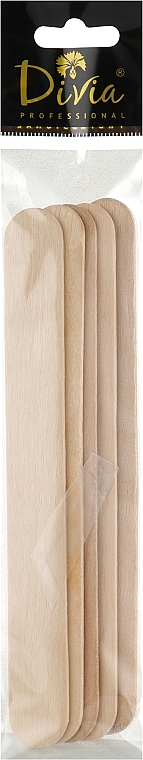 Drewniana szpatułka do woskowania Di586, 150x17 mm, 5 szt. - Divia Di586