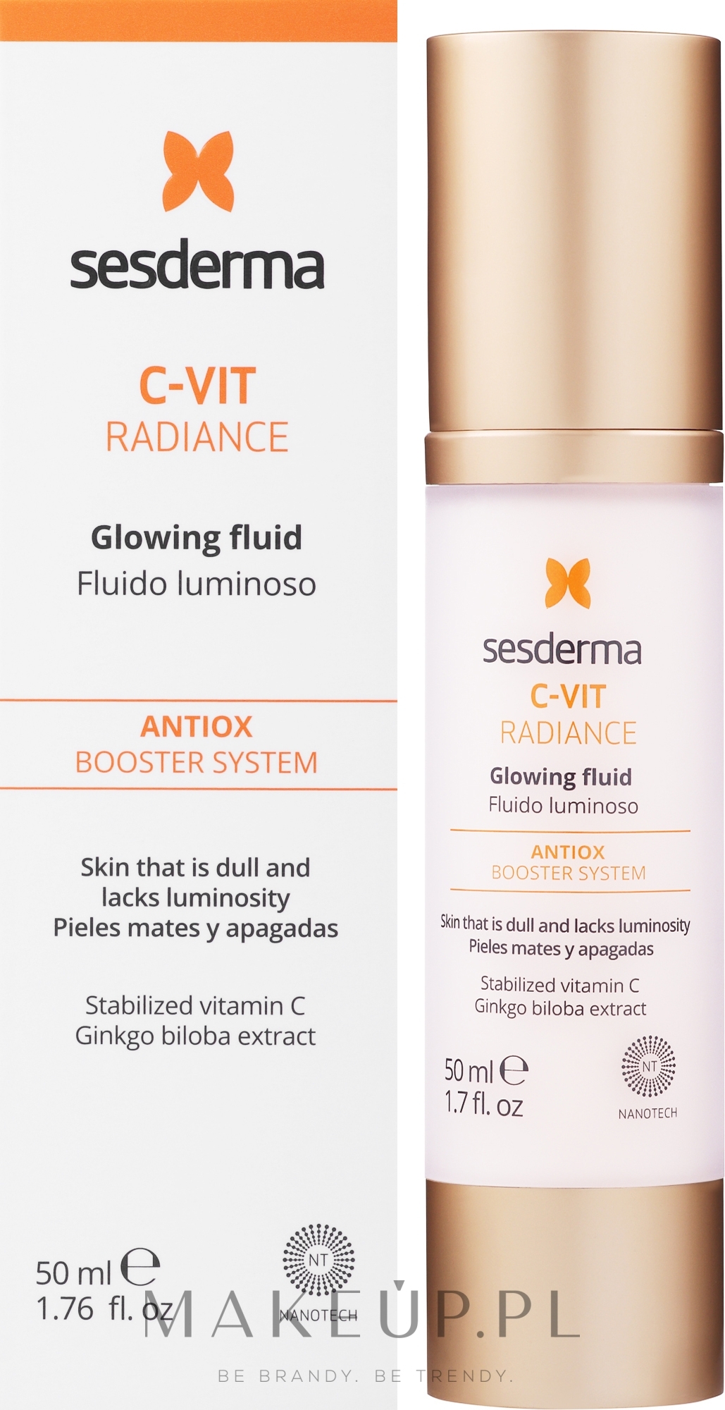 Rozświetlający fluid do twarzy - SesDerma Laboratories C-Vit Radiance Glowing Fluid — Zdjęcie 50 ml
