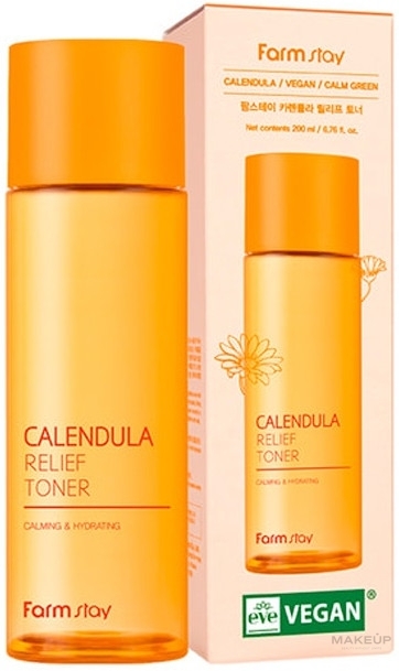 Toner do twarzy z nagietkiem - Farmstay Calendula Relief Toner — Zdjęcie 200 ml