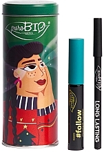 Zestaw - PuroBio Cosmetics Green Box High-Quality Eye Make-Up In A Set (mascara/8ml + eye/pencil/1.3g) — Zdjęcie N1