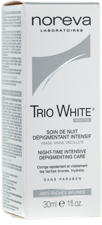 Intensywny depigmentacyjny preparat do twarzy na noc - Noreva Laboratoires Exfoliac Trio White Night-time Intensive Depigmenting Care — Zdjęcie N3