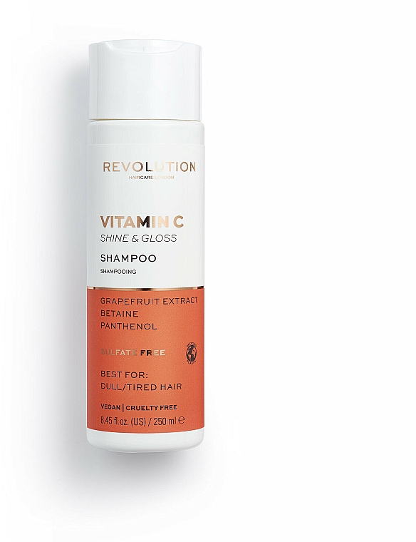 Nabłyszczający szampon do matowych włosów z witaminą C - Makeup Revolution Vitamin C Shine & Gloss Shampoo — Zdjęcie N1