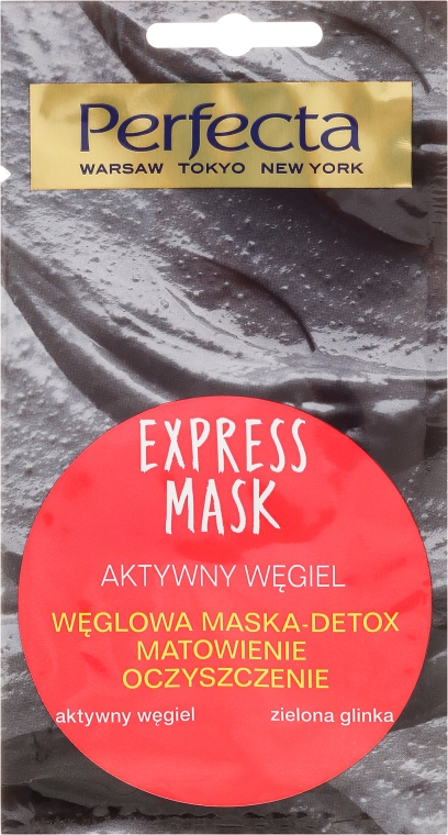Węglowa maska-detoks Matowienie i oczyszczenie - Perfecta Express Mask — Zdjęcie N1