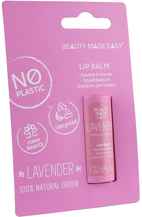 Balsam do ust Lawenda - Beauty Made Easy Paper Tube Lip Balm Lavender — Zdjęcie N1