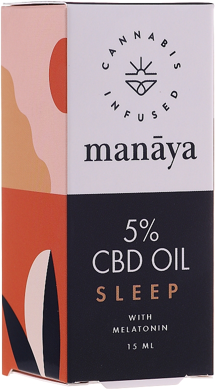 Olej CBD ułatwiający zasypianie - Manaya 5 % CBD Oil Sleep With Melatonin — Zdjęcie N1