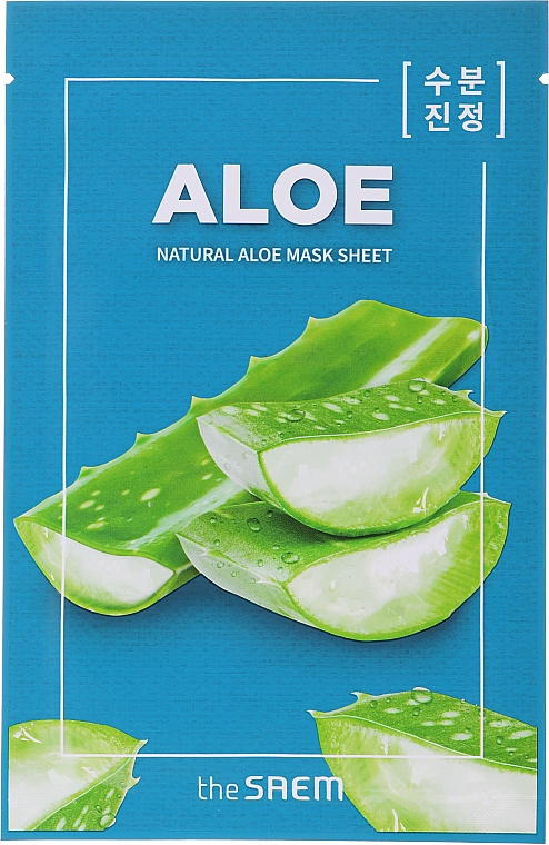 Relaksująca maska na tkaninie do twarzy Aloes - The Saem Natural Skin Fit Relaxing Mask Sheet Aloe — Zdjęcie N1