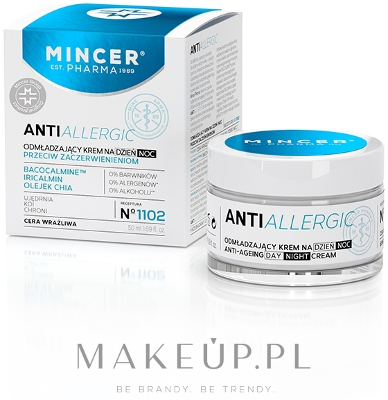 Przeciwstarzeniowy krem do twarzy na dzień - Mincer Pharma Anti Allergic 1102 Face Cream — Zdjęcie 50 ml