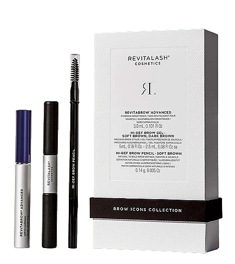 Zestaw - Revitalash Brow Icons Collection (brow/cond/3ml + brow/gel/5ml + brow/pencil/0.14g) — Zdjęcie N1