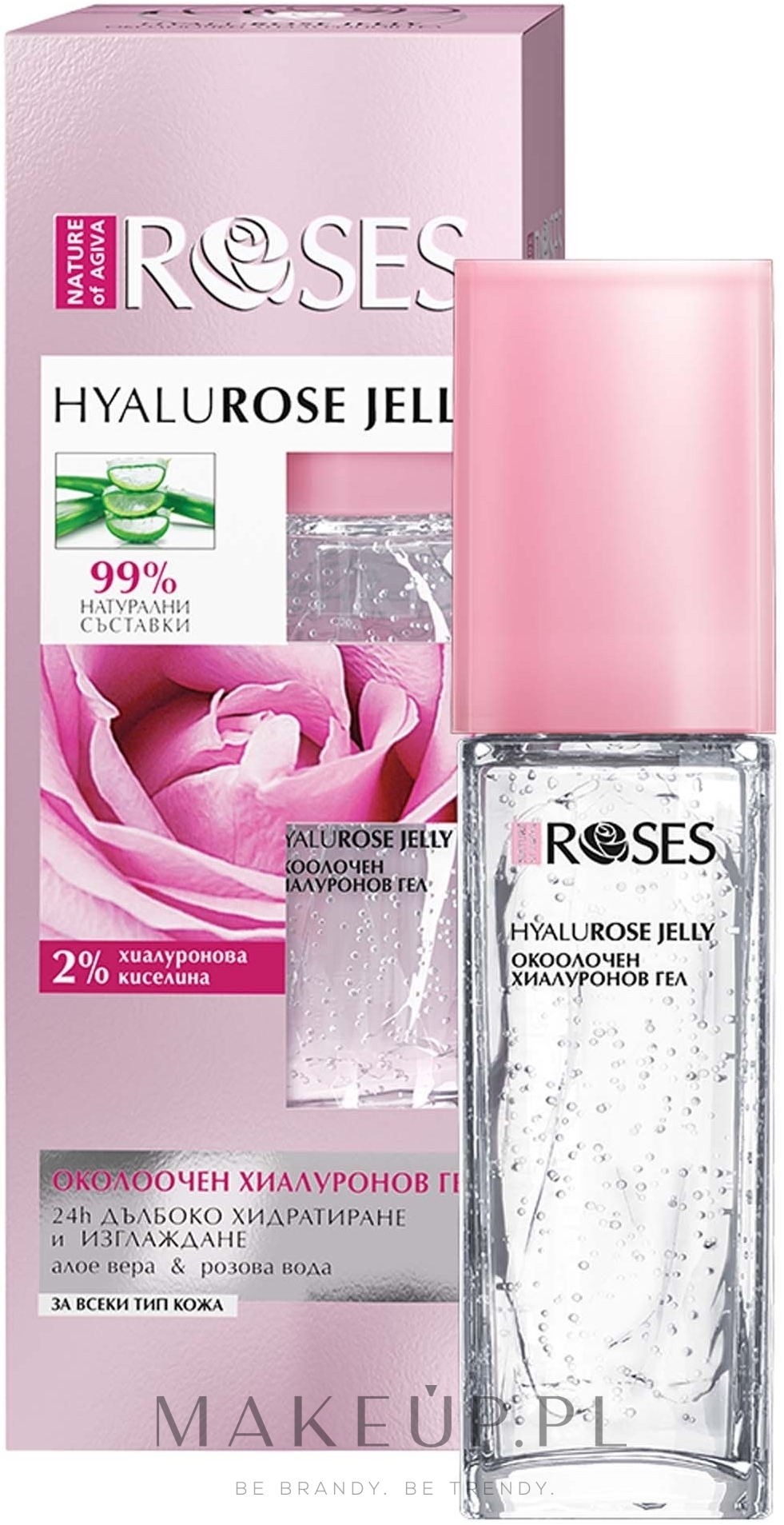 Hialuronowy żel pod oczy - Nature of Agiva Roses Day Hyalurose Jelly — Zdjęcie 40 ml