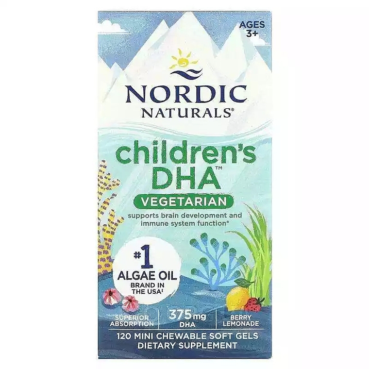 Suplement diety dla dzieci DHA, lemoniada jagodowa - Nordic Naturals Children's DHA 375 mg Ages 3+ Berry Lemonade — Zdjęcie N2