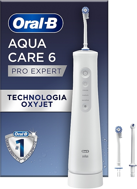 Irygator z technologią Oxyjet, biało-szary - Oral-B Pro-Expert Power Oral Care AquaCare Series 6 MDH20.026.3 — Zdjęcie N1
