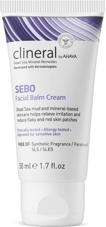 Krem-balsam do twarzy - Ahava Clineral Sebo Facial Balm Cream Face Cream — Zdjęcie N1