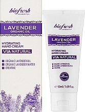 Nawilżający krem do rąk - BioFresh Via Natural Lavender Organic Oil Hydrating Hand Cream — Zdjęcie N2