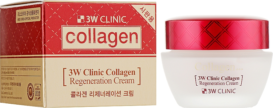 Regenerujący krem do twarzy z kolagenem - 3W Clinic Collagen Regeneration Cream — Zdjęcie N2