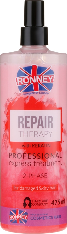 Dwufazowa kuracja w sprayu do włosów zniszczonych i suchych - Ronney Professional Repair Therapy Professional Express Treatment 2-Phase