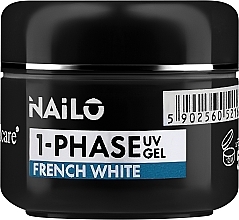 Żel do paznokci - Silcare Nailo 1-Phase Gel UV French White — Zdjęcie N1