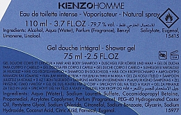 Kenzo Homme Intense - Zestaw (edt 110 ml + sh/gel 75 ml) — Zdjęcie N3