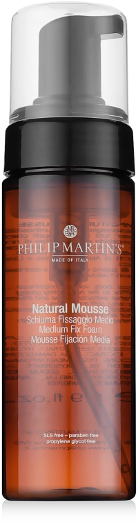 Naturalna pianka do włosów średnio utrwalająca - Philip Martin's Natural Mousse Medium Fix Foam