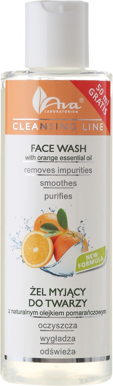 Myjący żel do twarzy z naturalnym olejkiem pomarańczowym - AVA Laboratorium Cleansing Line Face Wash