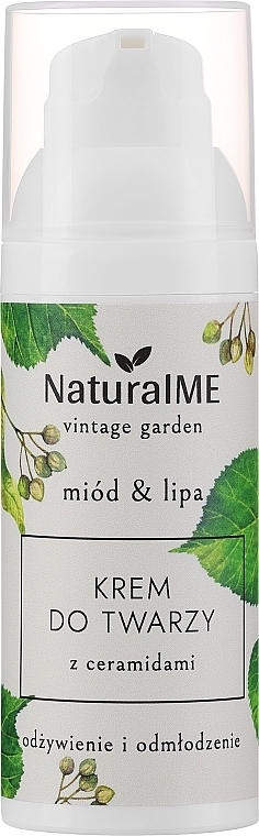 Krem do twarzy z ceramidami - NaturalME Vintage Garden Honey & Linden Nourishing & Rejuvenating Cream With Ceramides — Zdjęcie N1