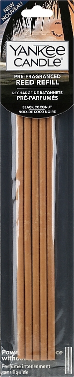 Patyczki zapachowe Kokos - Yankee Candle Black Coconut Pre-Fragranced Reed Refill — Zdjęcie N1