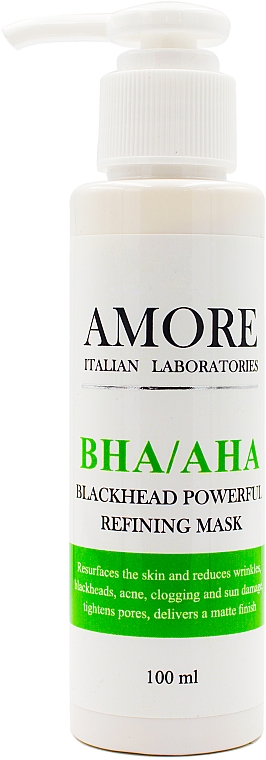 Maska z kwasami przeciw zaskórnikom i trądzikowi - Amore BHA/AHA Blackhead Powerful Refining Mask