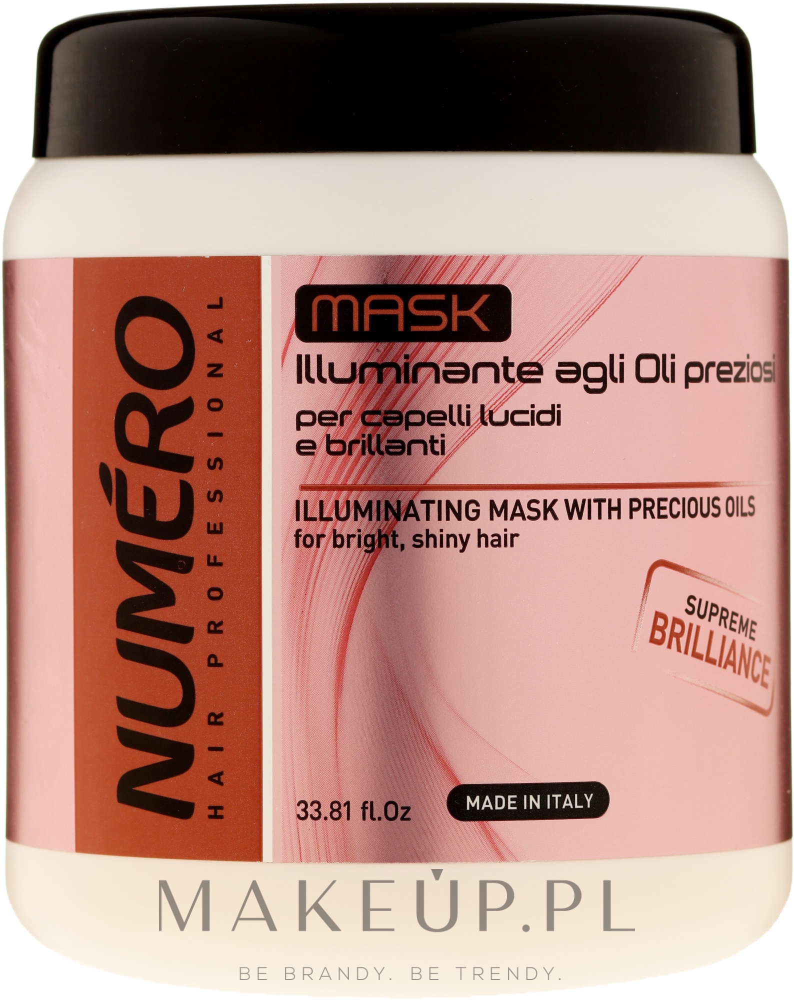 Nabłyszczająca maska do włosów z drogocennymi olejkami - Brelil Numero Illuminating Mask With Precious Oils — Zdjęcie 1000 ml