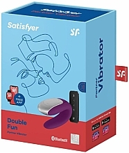Wibrator podwójny, fioletowy - Satisfyer Double Fun Partner Vibrator Violet — Zdjęcie N2