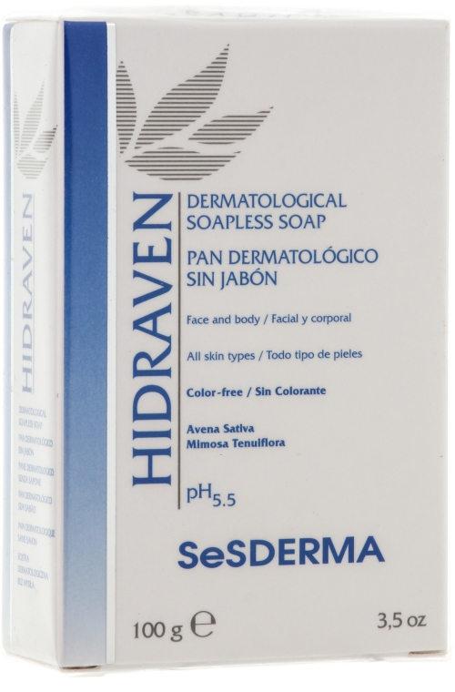 Dermatologiczne mydło do twarzy i ciała - SesDerma Laboratories Hidraven Dermatological Bar — Zdjęcie N1