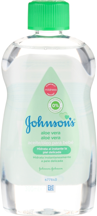 Olejek do ciała z aloesem dla dzieci - Johnson’s Baby Aloe Vera Body Oil — Zdjęcie N1