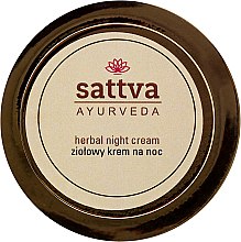 Kup Krem ziołowy na noc bez parabenów - Sattva Ayurveda Herbal Night Cream