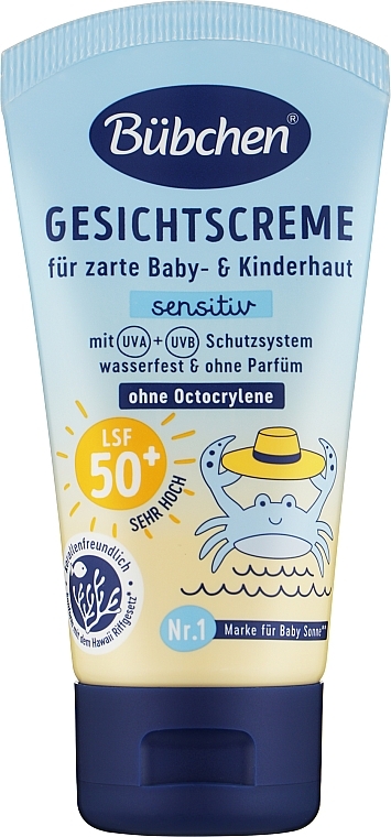 Krem przeciwsłoneczny do twarzy dla niemowląt SPF50 - Bubchen Sensitive Gesichtscreme — Zdjęcie N1