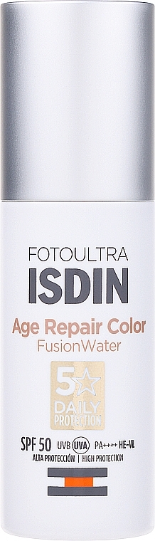 Koloryzujący krem przeciwsłoneczny do twarzy o potrójnym działaniu - Isdin FotoUltra Age Repair Color SPF50 — Zdjęcie N1