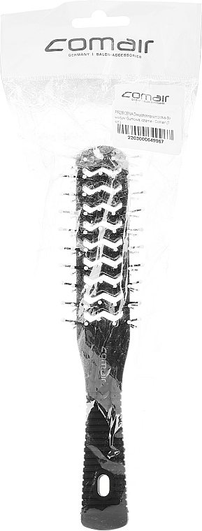 PRZECENA! Dwustronna szczotka do włosów Gumowa, czarna - Comair * — Zdjęcie N1