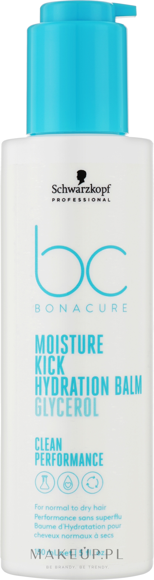 Nawilżający balsam termoochronny do włosów - Schwarzkopf Professional Bonacure Moisture Kick Hydration Balm Glycerol — Zdjęcie 150 ml