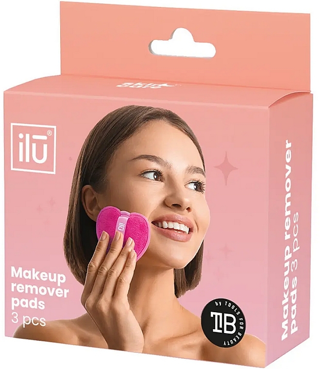 PRZECENA! Płatki do demakijażu, różowe - Ilu Makeup Remover Pads Hot Pink * — Zdjęcie N2