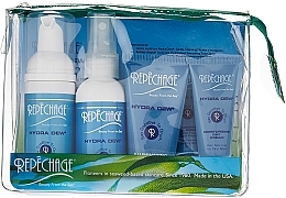 Kup Zestaw do pielęgnacji twarzy - Repechage Hydra Dew Travel Collection Set (mask/30ml + gel/cr/15ml + f/cr/15ml + toner/60ml + clean/mousse/45ml + bag)