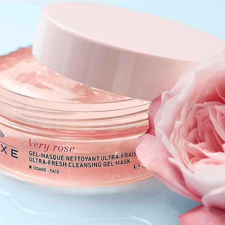 Ultra-odświeżająca żelowa maseczka oczyszczająca do twarzy - Nuxe Very Rose Ultra-Fresh Cleansing Gel Mask — Zdjęcie N3