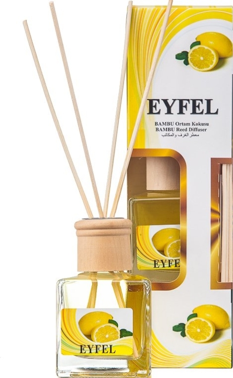 Dyfuzor zapachowy Cytryna - Eyfel Perfume Reed Diffuser Lemon — Zdjęcie N3